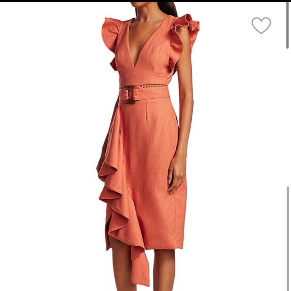 Pat Bo Belted Midi Dress